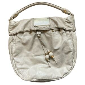 Marc by Marc Jacobs Cream Leather Hobo Workwear Shoulder Bag